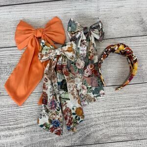 Anthropologie Women's 4pc Bow & Headband Hair Accessory Lot